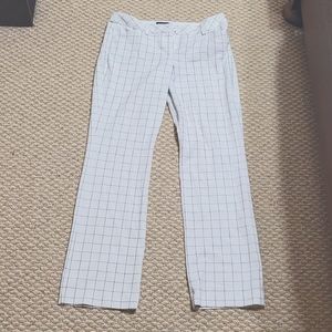 Express Editor white and black Checkered dress pants
